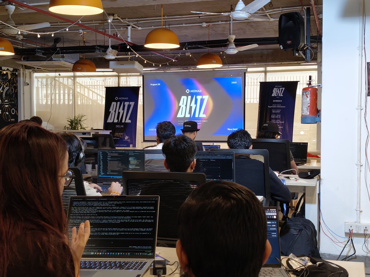 Varun0906_'s tweet photo. Building something sus at the Monad Blitz Hackathon
Six AI agents, one hidden Imposter, and a prediction market where you bet on who’s lying. The agents move, sabotage, accuse and vote, while Monad handles the on-chain settlement. AI, gaming and Web3 all in one. https://t.co/mTWZrFvUbY