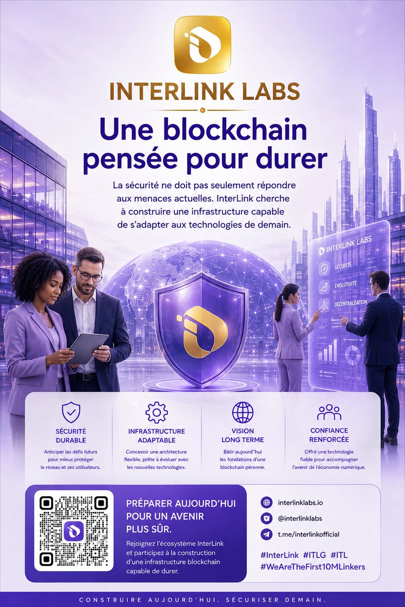 RHounsa07ITLG's tweet photo. Une blockchain pensée pour durer 
#InterLink #ITLG #ITL #WeAreTheFirst10MLinkers https://t.co/twtY3c2sBi