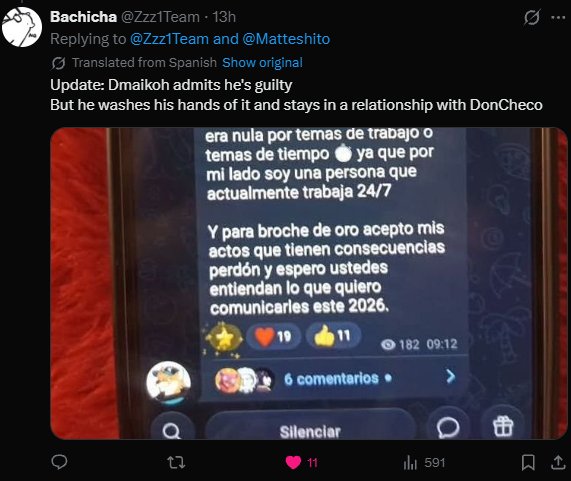 NoOneishereblep's tweet photo. Here's the evidence of doncheco  partner dmike being a groomer.  Also dmike admitted he was guilty lmao.

They will DO everything to silence this situation and hide then bury it🥀🥀

(1)https://t.co/biZIAFqyCg https://t.co/vZOQy0pF9h