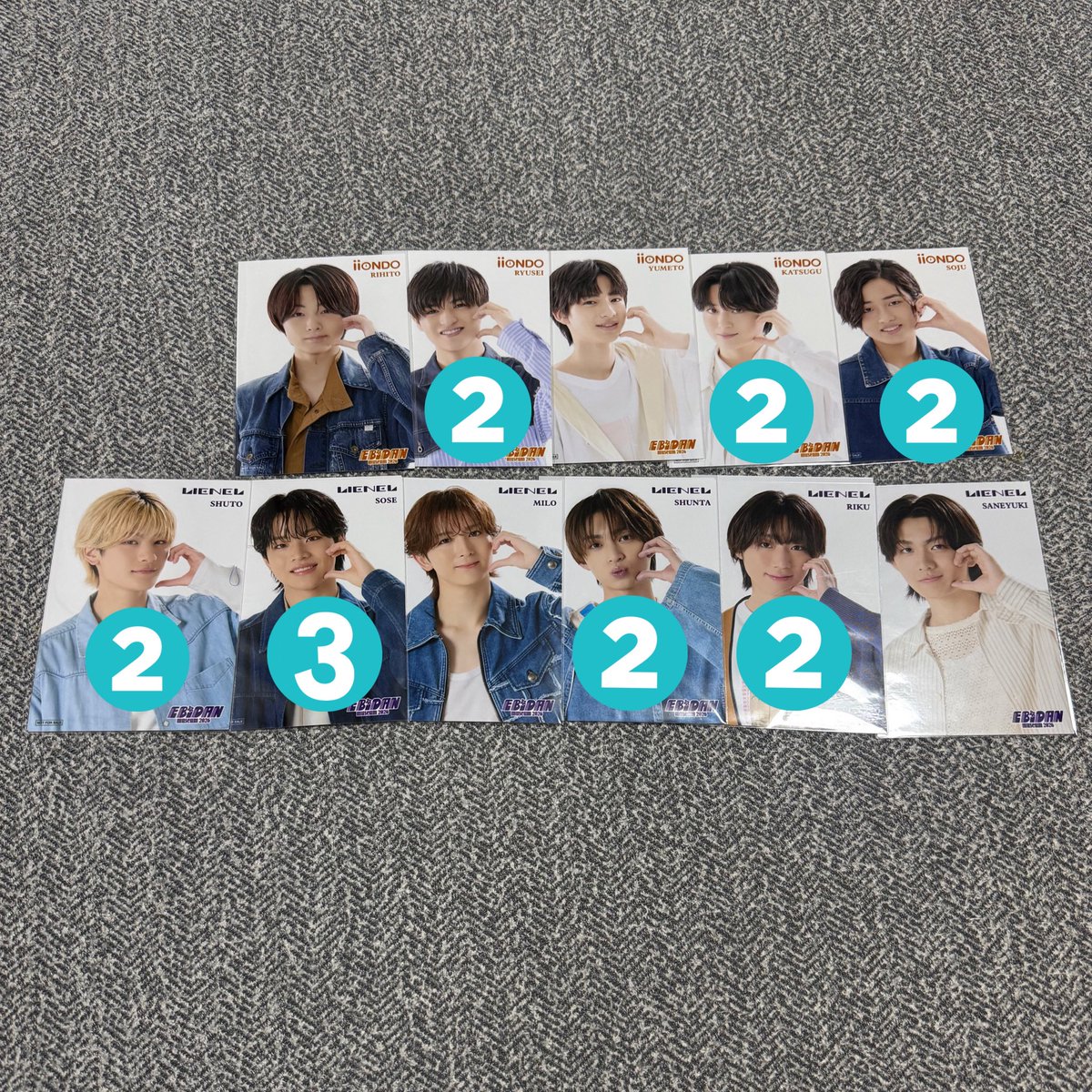 michi_anko's tweet photo. EBiDAN museum 入場特典 ブロマイド交換
グループB

譲》 守本勝倶　髙橋夢人　宮本琉成　堀蒼寿　三戸琳仁　芳賀柊斗　近藤駿太　高岡ミロ　森田璃空　武田創世　高桑真之

求》(前・後期)吉田仁人 or  買取(定価以下◎)
比率違い◎

本日渋谷手渡し優先
都内手渡しor郵送
お気軽にお声掛けください🙇‍♀️ https://t.co/vV1g1gRN5d