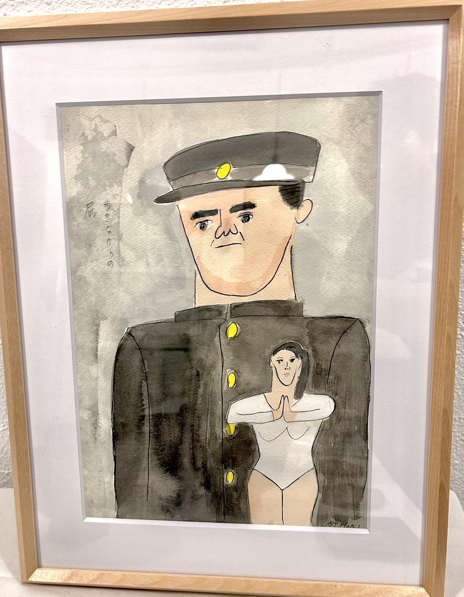 ookinaosewa's tweet photo. 八幡山 西藤-saito-での堀道広展「たのしも」、明日30日(日)まで開催中です。

「歩きながらの屁」と言う題の作品です。 https://t.co/MEqV1rT2aI