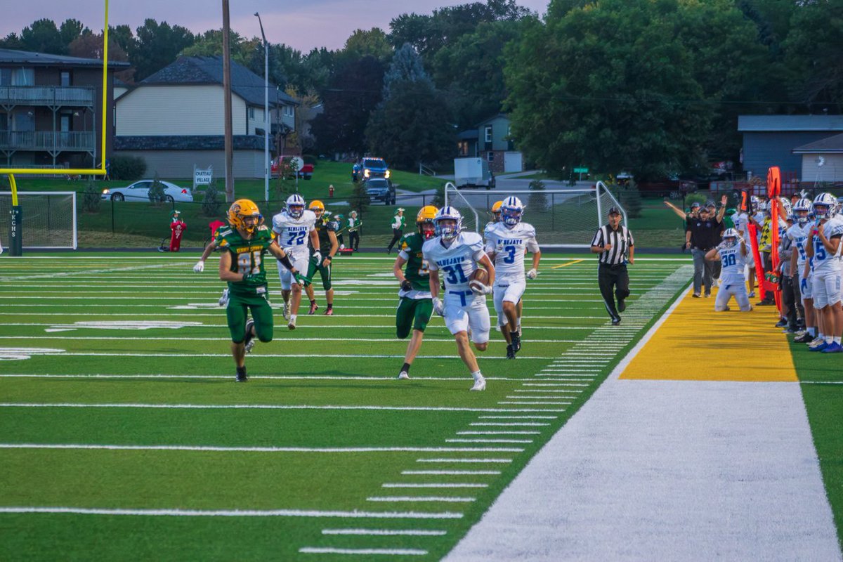 AGBluejayFball's tweet photo. Bluejays are off and running with a 61-7 victory over Kearney Catholic to open the season. A lot of teammates contributed throughout the night. Thanks to all the Bluejay Faithful who made the trip! On to Week 2.
#playwithHEART
#youCANcountonme https://t.co/NuOYQ4i37K