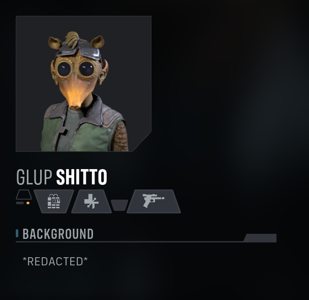 Megalopolisian's tweet photo. havent seen anyone make Glup Shitto in Star Wars Zero Company so.... here he is. https://t.co/idkUgUWwVy