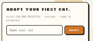 scratchcatsrh's tweet photo. To adopt a Scratch Cat, you must first burn 150k solana:A15ZBZ3poHXpjPVZEhBgwaoKN6hp8pDqU2PsoEh3pump https://t.co/fKObNt5efY
