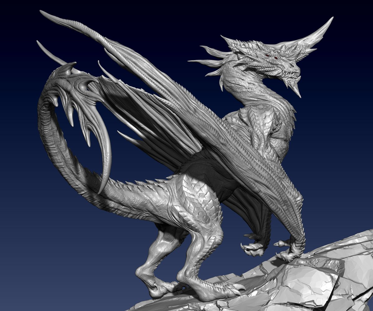 Zi_ming33's tweet photo. more 

#zbrush #gk #3Dprintng #3Dmodeling
 #dragon #Figurine #3DStatue https://t.co/40ixkIUSbI