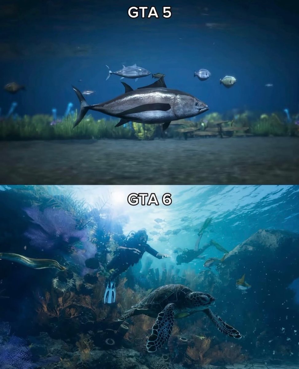 tanwarbhanu_'s tweet photo. GTA 5 vs GTA 6: Graphics difference https://t.co/DoHLBxGGh7