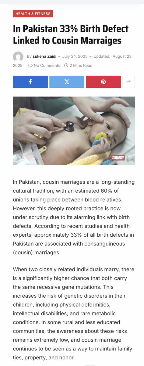 bytemedia99's tweet photo. @pakistan_untold Ola has cursed Pakistan’s 40% children who are becoming physically &amp; mentally deformed &amp; are the patients of cognitive declines, cognitive Impairments &amp; cognitive dysfunctions due to cousin marriages which is basically an Incestuous act.

Obviously Ola guy is not happy. https://t.co/g59d7fSW28