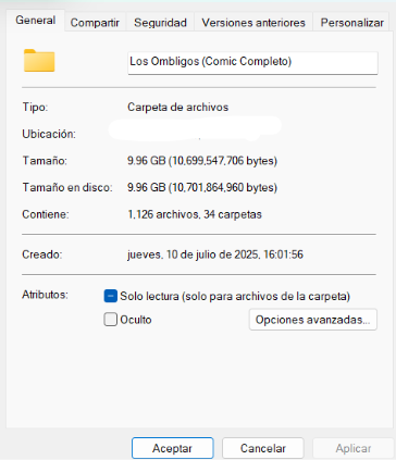 BellyButtonsES's tweet photo. No se si alguna vez se lo preguntaron, pero aqui les muestro lo que pesa mi carpeta donde tengo todos los archivos de mis traducciones

Honestamente, jamas esperé que pudiera pesar tanto

Probablemente al terminar llegara a los 11 o 12 GB https://t.co/bubkmqv1dW