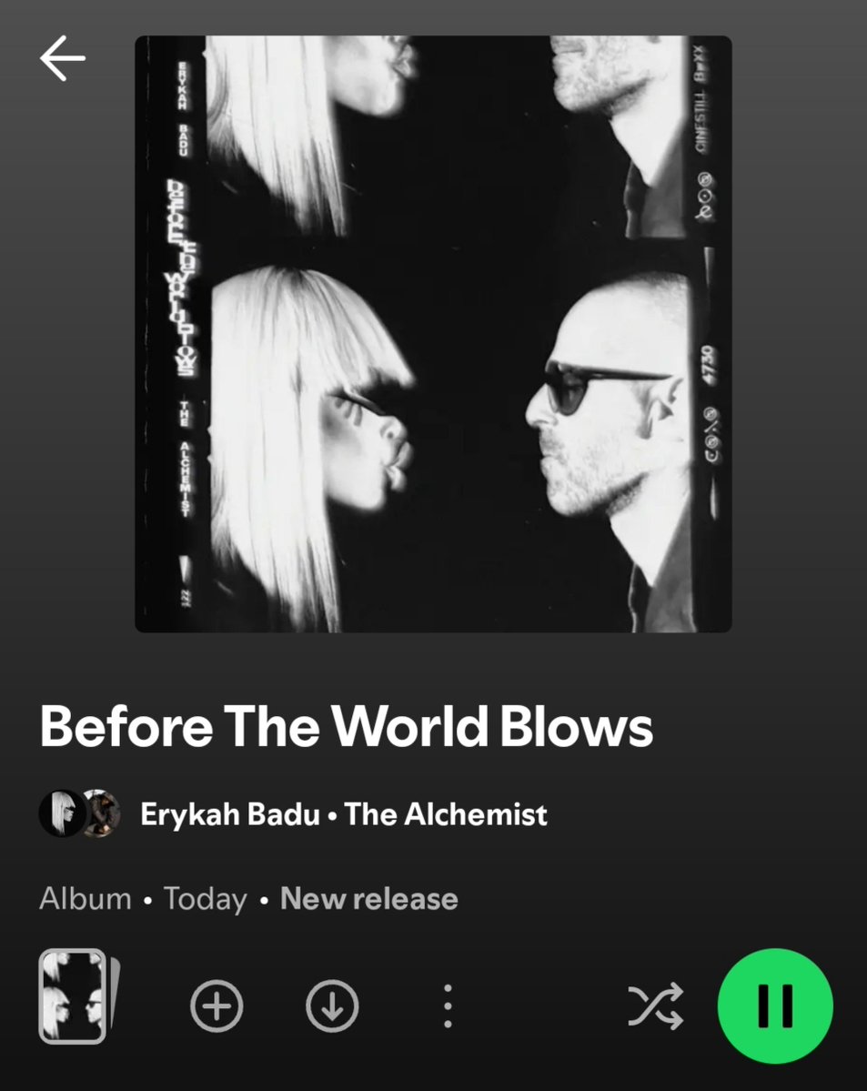 checktherhyme1_'s tweet photo. I'm glad Erykah Badu & Alchemist took their time w/ this

It's psychedelic, jazzy, funky w/ next level production led by Alchemist. One of the best 1st listens of 26 for me

Badu plays several live instrumentals along w/ DJ Quik, Thundercat, Steve Lacy, Kamasi Washington, & more

Favorite tracks?