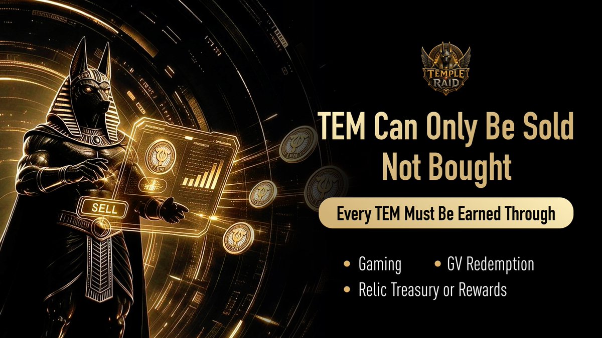 templeraid_en's tweet photo. Every temple has a currency. 
Every ecosystem has a structure.
Temple Raid brings together gameplay, GV, TEM, the Relic Treasury, Guild NFTs, and TEM/DAI liquidity.
#TempleRaid #TEM #AnubisChain #Defi #Gamefi https://t.co/oBIa4dOhRh