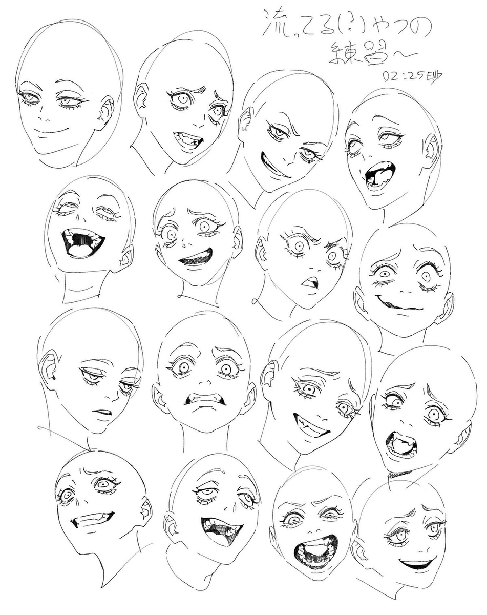 tryanglefor's tweet photo. Trying to draw every possible facial expression https://t.co/yDbzSDvAhw