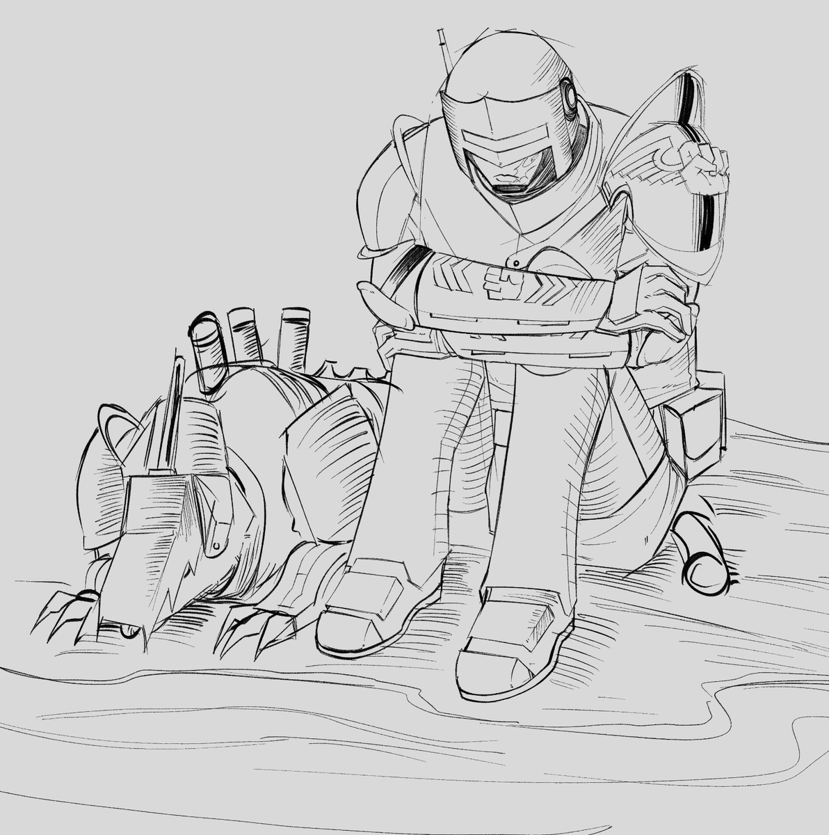 Iuckyshots's tweet photo. its team bonding its not like he actually loves his dog
#wh40k #darktide https://t.co/wIm0gJwnoH