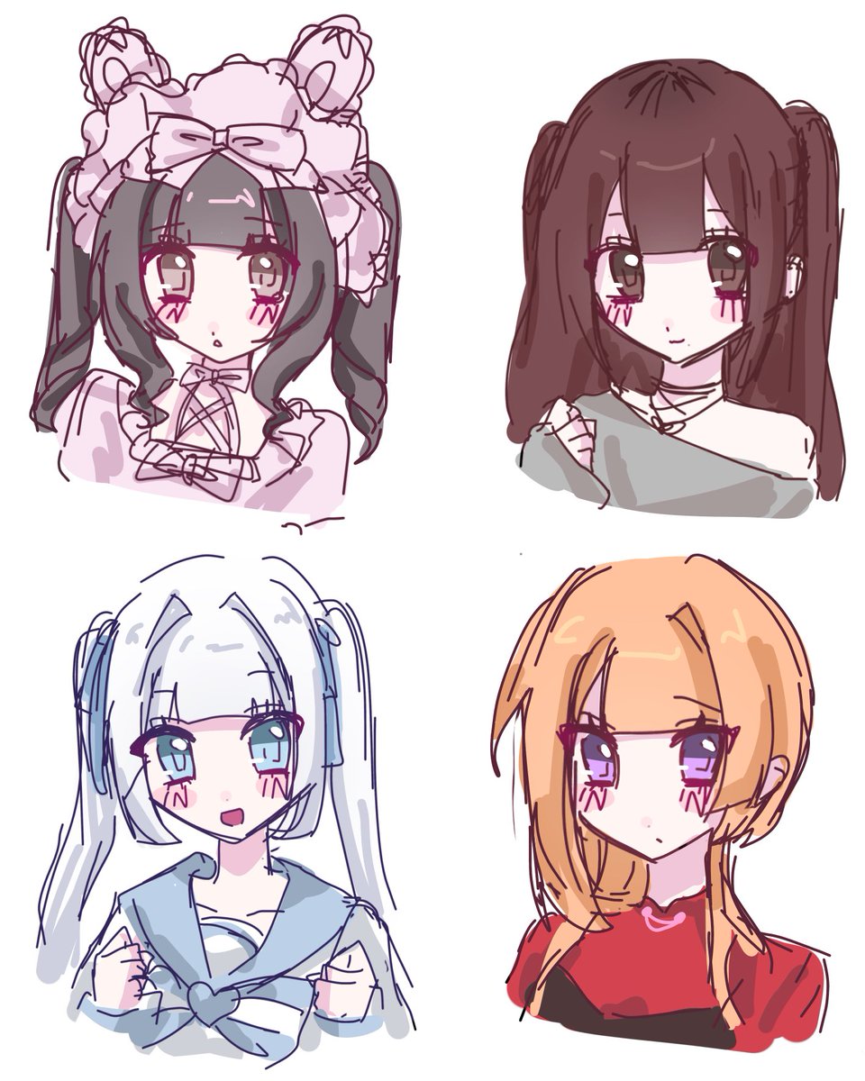 HYPLONMAD's tweet photo. 絵柄安定させたくて借りました
めっちゃ練習！雑！ですみません(；；)
みんな可愛くて描いててたのしかったです、ありがとうございます https://t.co/Mwae8iSStt