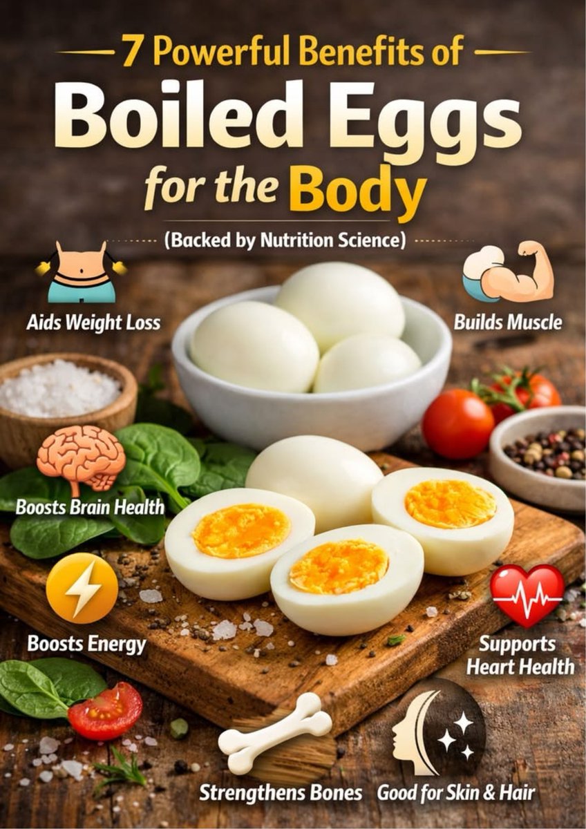 scitechnol3's tweet photo. Boiled eggs are a nutritious option, providing high-quality protein and important vitamins and minerals. They make a convenient and healthy snack or meal.
#boiledeggs #nutritionbenefits https://t.co/ick03kbRPA