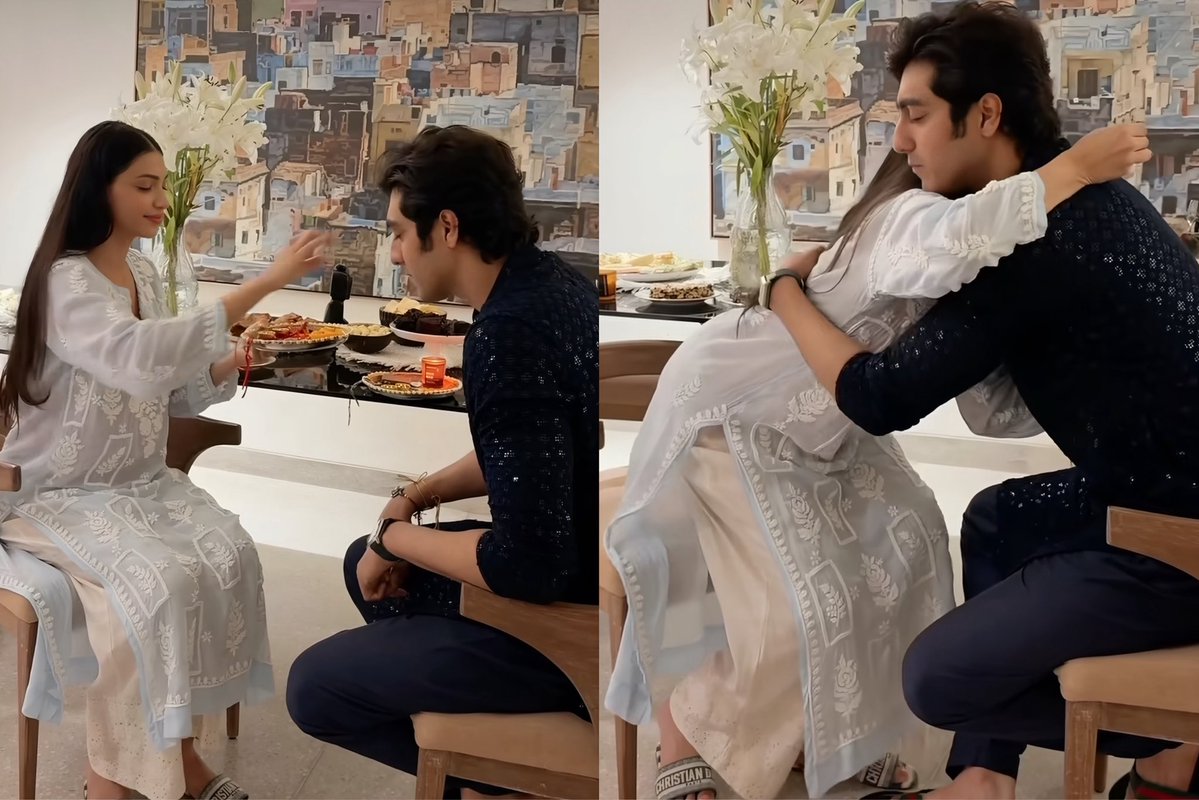 MissMalini's tweet photo. #AlannaPanday celebrates Raksha Bandhan with brother #AhaanPanday, sharing a sweet glimpse of their festivities. ❤️✨

#MissMalini https://t.co/DDwxI5puDj