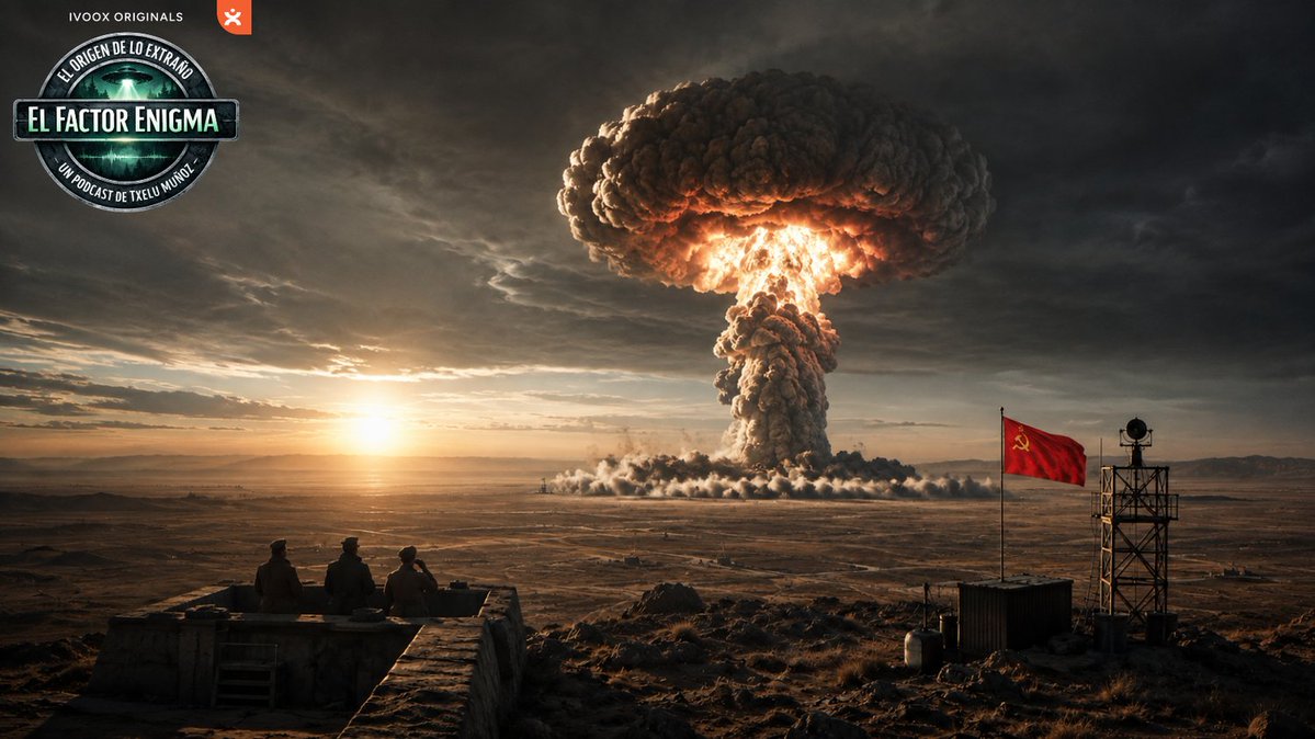 TxeluMD's tweet photo. El 29 de agosto de 1949 la Unión Soviética realizó su primera prueba nuclear. Comenzaba una nueva etapa de la #Guerra Fría, marcada por el equilibrio del miedo y la amenaza de una destrucción sin precedentes. #Historia #ElFactorEnigma https://t.co/8AjDLCO6gR