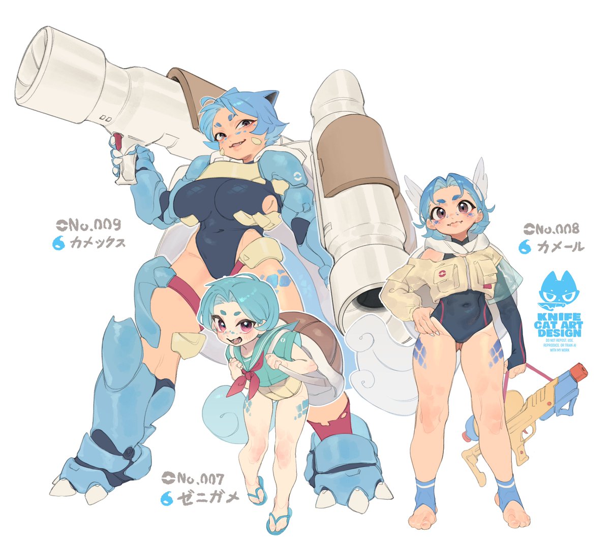 KnifeCat_tw's tweet photo. 海亀家族🌊
#ポケ擬
#knifecArt https://t.co/Q53fHKdEAM