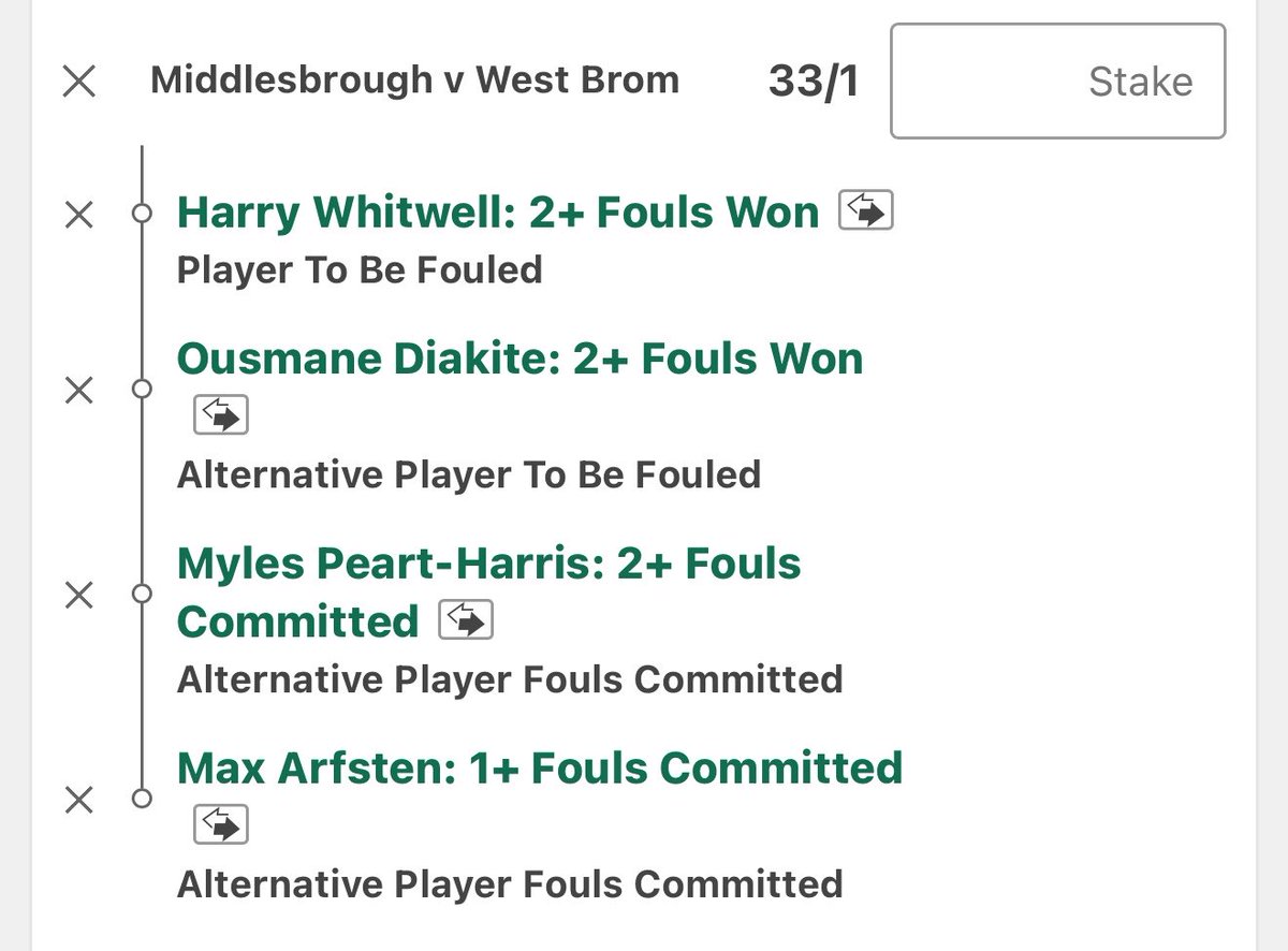 jjbets99's tweet photo. Boro v West Brom

1.25u, 0.525u, 0.35u, 0.23u, + Whitwell 3fw at 125/1 for 0.145u

Excuse the slightly strange stake sizes but it’s 2.5u total 😅 https://t.co/Lc37T44IKs