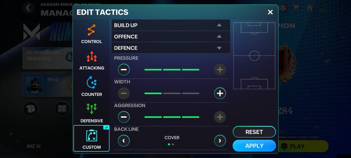 FCMMIZ's tweet photo. Manager Mode Tactics 

Formation: 4-2-4

I only needed 12 wins for FC Champion but I know maybe it's because of Ovr but I have won against same Ovr as well

Join discord : https://t.co/QXGb0y0ZUk https://t.co/AzKqI5M3oR