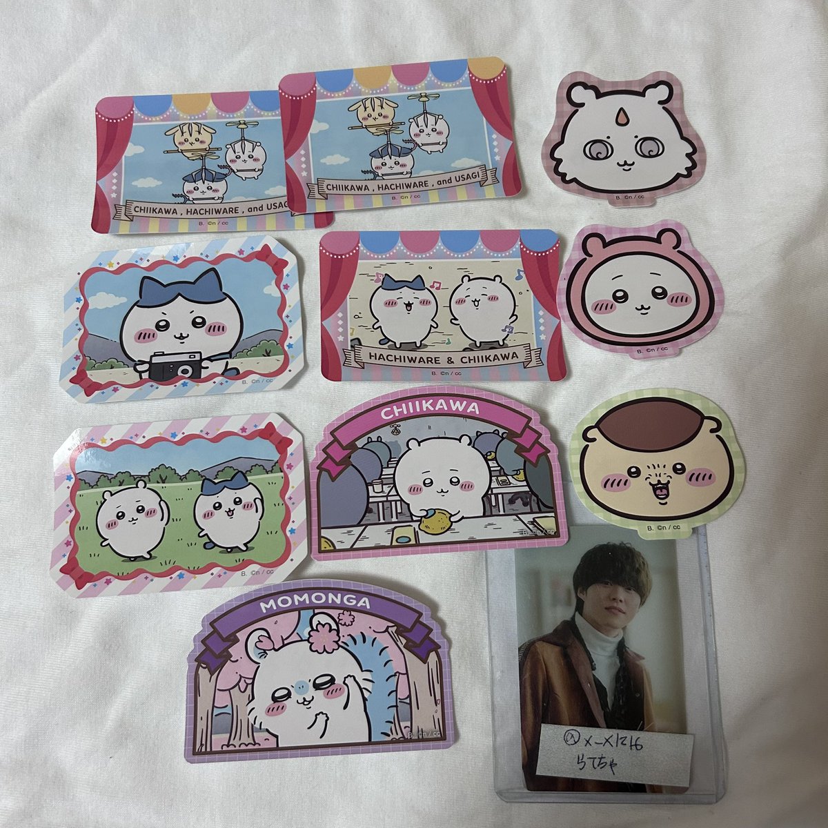 x_x1216's tweet photo. 【交換】ちいかわ ダイカットステッカー

譲:あのこ モモンガ ちいかわ ハチワレ うさぎ くりまんじゅう＞定価+手数料

求:労働の鎧さん＞その他鎧さん

♡郵送希望
♡鎧さん買取もいたします
♡お気軽にお声掛けください https://t.co/9LDIzXtCJn