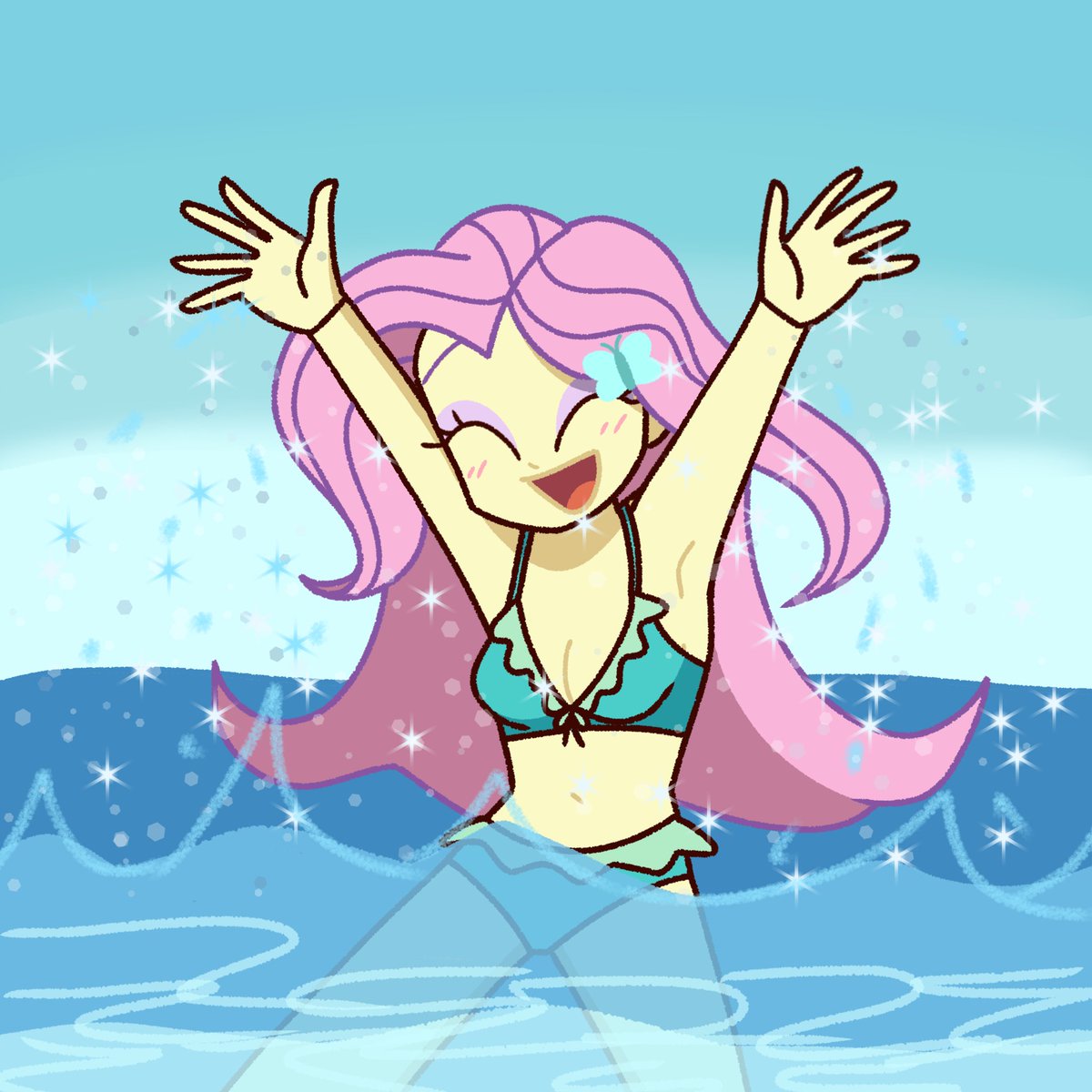 nene2000310's tweet photo. 海でバカンス4🌊海で水遊び遊びしてるフラタちゃんも描きました😆🙌😆　#エクエストリアガールズ  #EquestriaGirls https://t.co/qNkTi7GYuY