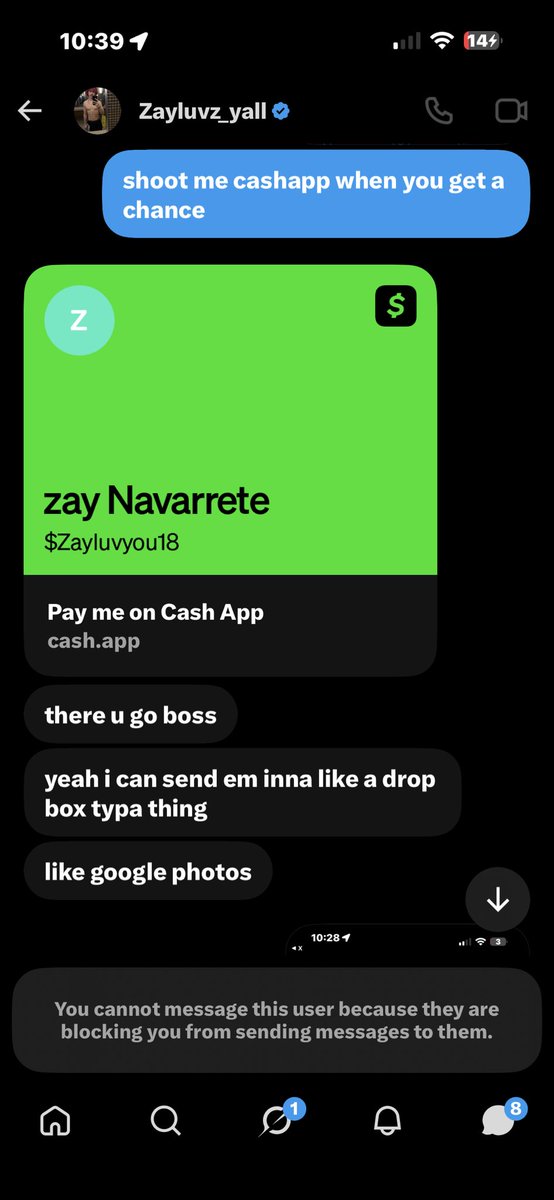 emujazwki's tweet photo. actually crazy that you’d scam lol @Zayzay_XL 

#buyingcontent #sellingcontent #nsfwtwtًً  #sellingcustoms #htx #latino #afterdark https://t.co/4aJmAX2Pjk