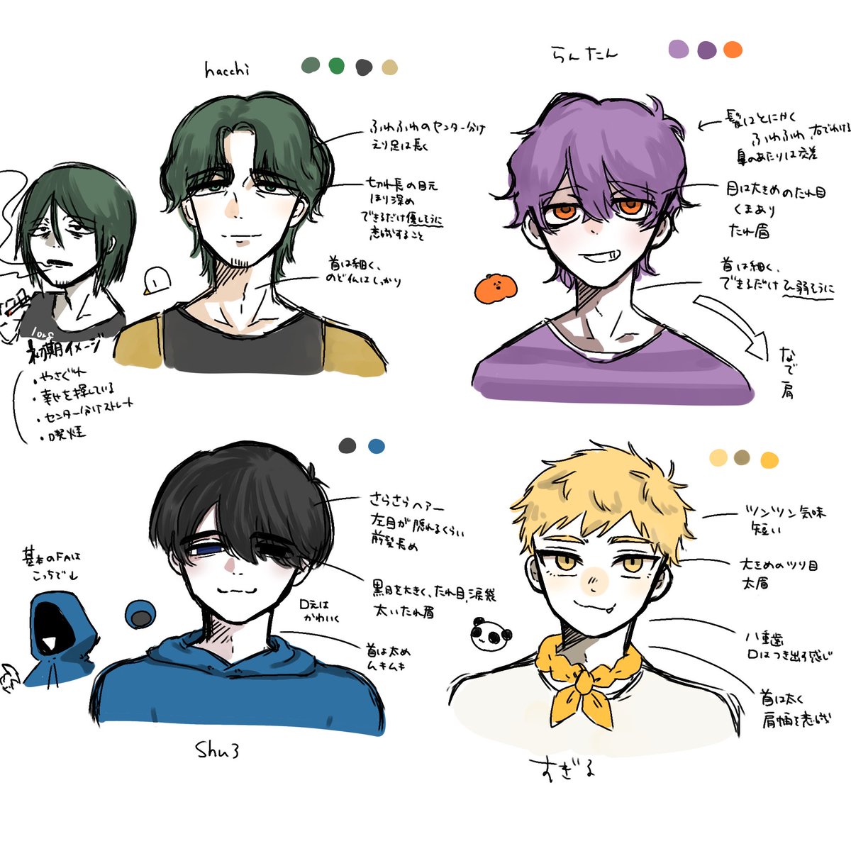 okonomisooos's tweet photo. まじで男たちの絵柄が安定しないから描いてみたやつ。 https://t.co/494MRaCvQY