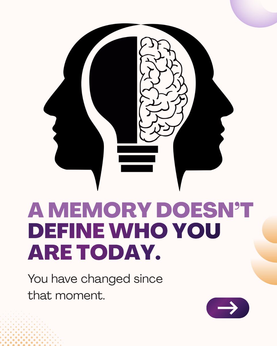 DrSumathiNaray1's tweet photo. Your past is a memory, not your identity.
You have grown, changed, and experienced life beyond that moment.
When an old memory returns, gently bring your attention back to who you are today.

Because healing isn't about forgetting the past. https://t.co/NtnpRAkGeJ