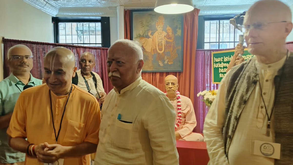 tequieremos's tweet photo. Mohan Bhagwat, head of the Hindu terrorist organization Rashtriya Swayamsevak Sangh (RSS), is set to speak today at New York's Madison Square Garden. USCIRF has called for targeted U.S. sanctions on the RSS, and New York Mayor Mamdani was among countless others expressing deep concern.

Why such hue and cry over RSS? A short profile helps explain.

▪️Neo-Nazi Ideology

The RSS was founded in 1925. Its core idea of racial pride bears a stark resemblance to Nazi Germany and Hitler.

In his 1939 book, RSS former head M.S. Golwalkar praised Germany's efforts to maintain "purity of the Race" by "purging the country of the semitic Races, the Jews," citing it as a lesson for India. This ideology considers all faiths other than Hinduism, Christianity and Islam in particular, foreign to India and believes they must be purged.

▪️How RSS/BJP Rise to Power

Today, the RSS’s political arm BJP is enjoying its fifth term, third consecutive, in India.

Not unexpectedly, this unscrupulous ideology has gained power through unscrupulous means. The RSS has faced repeated bans: in 1948, after a former member assassinated Gandhi; from 1975 to 1977 for anti-state activities; and in 1992, after the Babri Masjid demolition.

RSS/BJP has a long history of perpetrating riots and communal attacks but the Babri Mosque attack truly changed RSS/BJP's fortunes. It began with L.K. Advani's 10,000 kilometer chariot procession, or Rath Yatra, mobilizing Hindus to demolish the mosque. The yatra sparked 116 communal riots, killing 1,800 people, but the BJP rose from 2 MPs in 1984 to 85 in 1989, and further climbed to 120 in 1991.

Moreover, the RSS perpetrated the Samjhauta Express, Mecca Masjid, and Ajmer Sharif blasts. In 2013, Home Secretary R.K. Singh noted that individuals accused in major bombings had associations with the RSS or its affiliates.

This Hindu terror has made inroads into the entire Indian state apparatus, including the Armed Forces. Lt. Col. Shrikant Purohit and Major Ramesh were implicated in the Malegaon, in 2006 and 2008, and Samjhauta Express, in 2007, terror attacks.

▪️Modi and the RSS

When Modi first took office as PM in 2014, 41 members of his govt’s 66-person cabinet had an RSS background. Today, 38 out of 53 ministers — nearly 75% — hail from the RSS.

Infact Narendra Modi and the RSS Chief Mohan Bhagwat, who ordered the Samjhauta Express blasts, have an old affiliation which goes back to 1967, when both were 17. Bhagwat’s father Madhukarrao was mentor of Modi. He stayed with the Bhagwat family during his essential training.

Today, RSS is the largest Neo Nazi group of the world with an estimated 1.5 – 2 million regular participants in its nearly 57,000 shakhas across 36,293 locations nationwide along with an armed dedicated militia of 600,000. It has presence in atleast 39 countries world wide.

▪️Modus Operandi: Systematic Marginalization of Religious Minorities

The RSS's political arm, Modi's BJP, has ruled India for the past 12 years with a much more systematic agenda of persecuting religious minorities.

The RSS network stirs communal tensions; the judiciary protects perpetrators; the legislature enacts anti-minority laws. The loop is unending.

Since coming to power in 2014, attacks and state-led persecution of minorities have risen. Attacks on Christians have spiked from 139 in 2014 to over 830 by 2024, a roughly 500% escalation over a decade. A day ago, a church was attacked during a service.

RSS aligned upper-caste Hindu judges protect perpetrators of the worst crimes. Just last month, India's top court ordered the release of RSS linked Bajrang Dal's Dara Singh, who burned Australian missionary Graham Staines and his two minor sons alive.

On the legislative side, 12 of 28 Indian states now enforce anti-conversion laws. The govt enacted the FCRA to control church donations and even take over non-compliant organizations. This mirrors how the Waqf Amendment Bill 2025 gave the state power over Muslim properties.

1/2