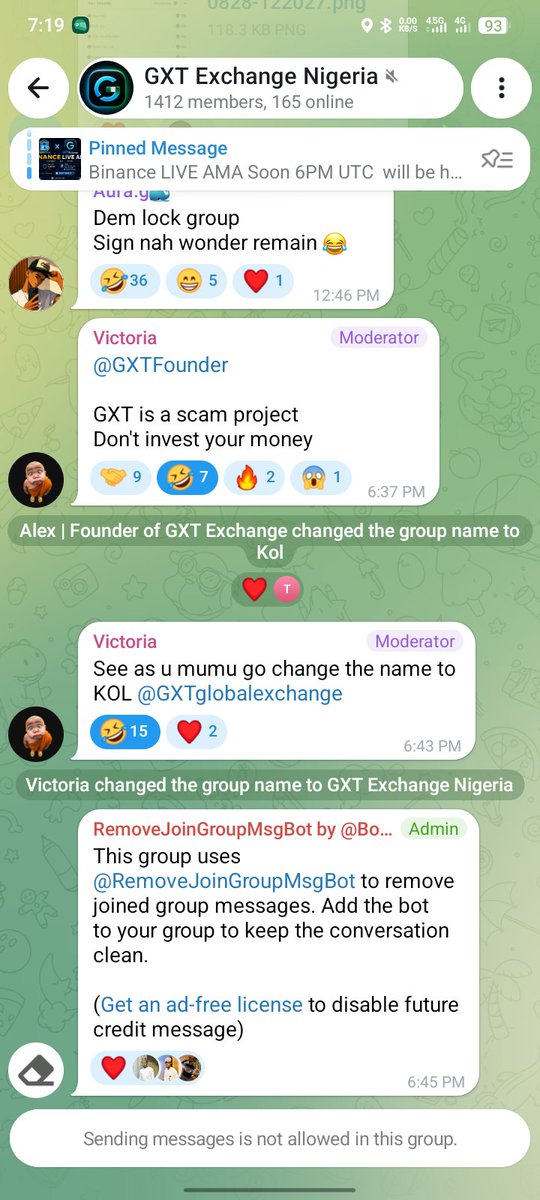 TASKORA8's tweet photo. @GXTExchange 😂 even moderators no notice on time 😂 https://t.co/ikcSMN25DC