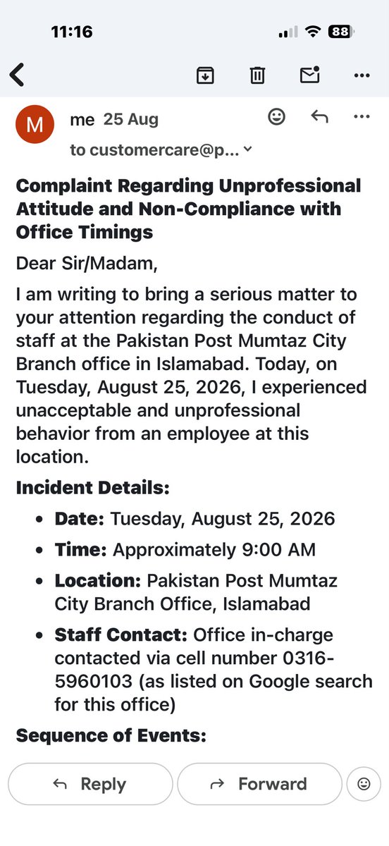 monagilani's tweet photo. @PakPostOffice I am still waiting to hear back from your office regarding my complaint with ref to the attached screenshots https://t.co/LKORxyS6bq