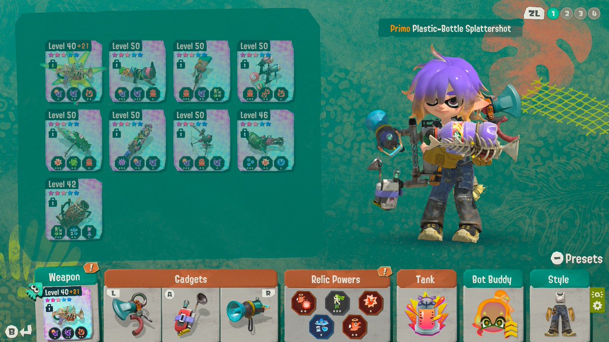 Basil22_'s tweet photo. Your character in Splatoon Raiders looks so damn cool, and going back to your Splatoon 3 character feels weird after playing this game.
I hope Splatoon 4 gives us more pants options

#splatoon https://t.co/Ac0vk6H4pw