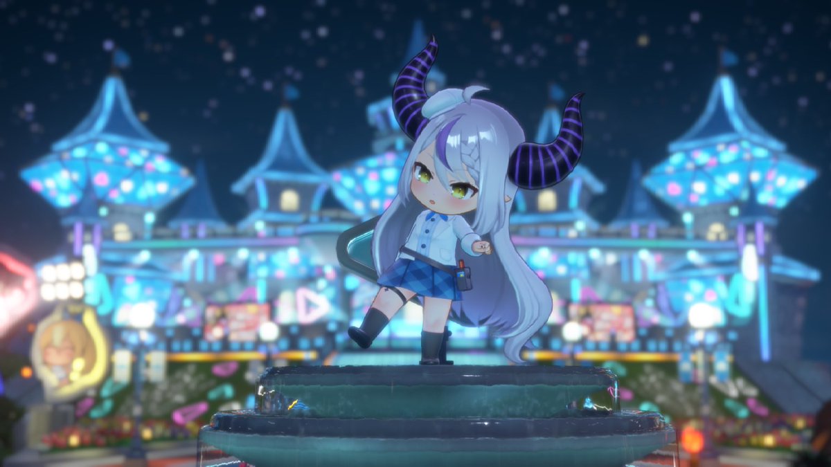 Lms0z's tweet photo. 噴水で遊ぶラプ様
#Myホロドリフォト https://t.co/TvftsO7I4G