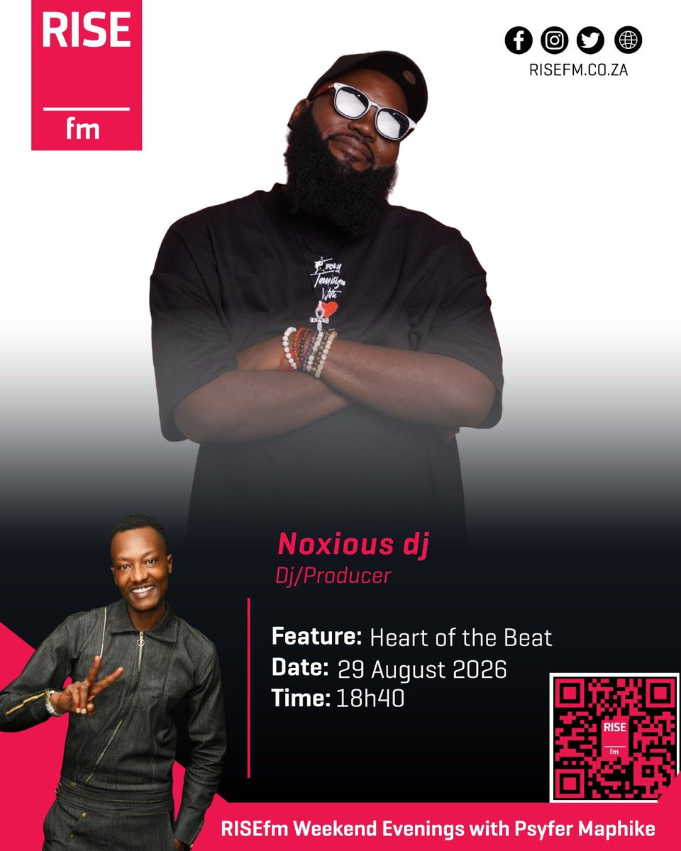 noxiousdeejay's tweet photo. Catch me on RISE fm 943 @ 18:40. Talking all things "Maye Maye" - our latest Single with LebtoniQ &amp; Tye Waves https://t.co/clo49wSw0W