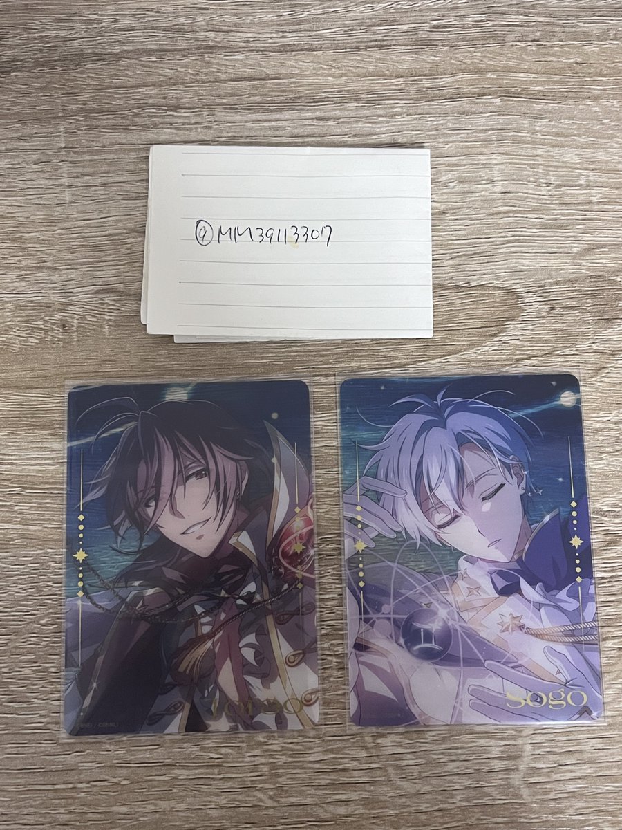 MM39113307's tweet photo. アイナナ 16 STAR SIGNS 16STAR 16SS クリアカード アソビストア カード

譲：虎於 壮五
求：一織 環

都内手渡しのみ
検索からもお気軽にお声掛けください🙂‍↕️ https://t.co/OrxFLWlN7M