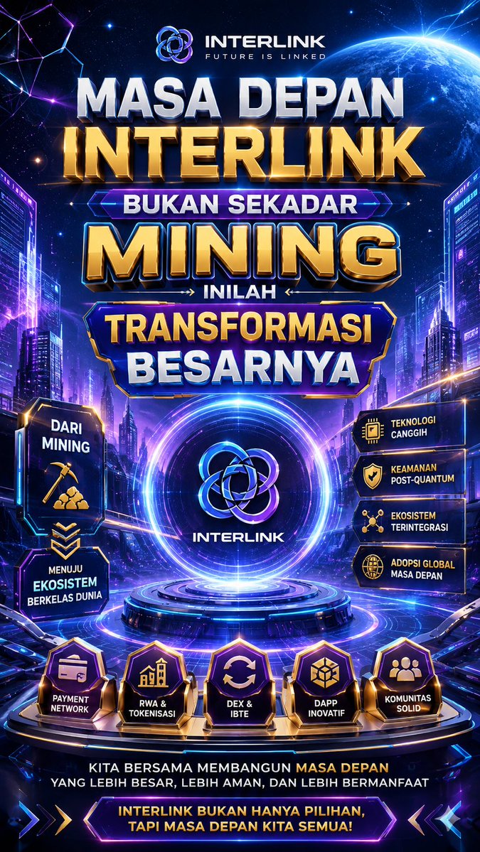 egnisius040775's tweet photo. InterLink bertransformasi lebih dari sekadar mining, melangkah maju membangun ekosistem digital terdesentralisasi yang nyata, transparan, dan berdampak bagi masa depan teknologi global secara berkelanjutan.
#InterLink #ITLG #ITL #WeAreTheFirst10MLinkers https://t.co/KR0cyTNJwR