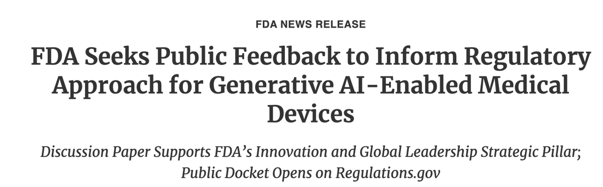 OwenZMcCarthy's tweet photo. @FDA 's new GenAI discussion paper gets it right: evidence scales with what the software does and what happens when it's wrong, not with whether there's an LLM inside.

It still doesn't answer who pays, as from my experience at MedRhythms (where we got a medicare code). These are two different clocks.