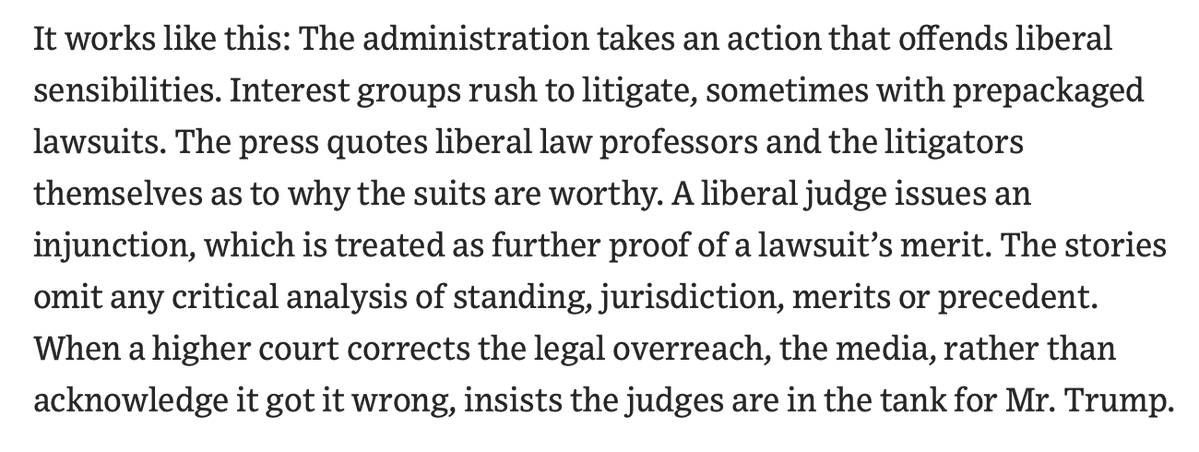 ByronYork's tweet photo. Lawsuits are the key weapon of Resistance 2.0. Why do often meritless suits receive so much positive media coverage? Read @KimStrassel "The Media’s Lawfare Enabling.' https://t.co/Lv2rUpYpLr https://t.co/RHov9FZq74