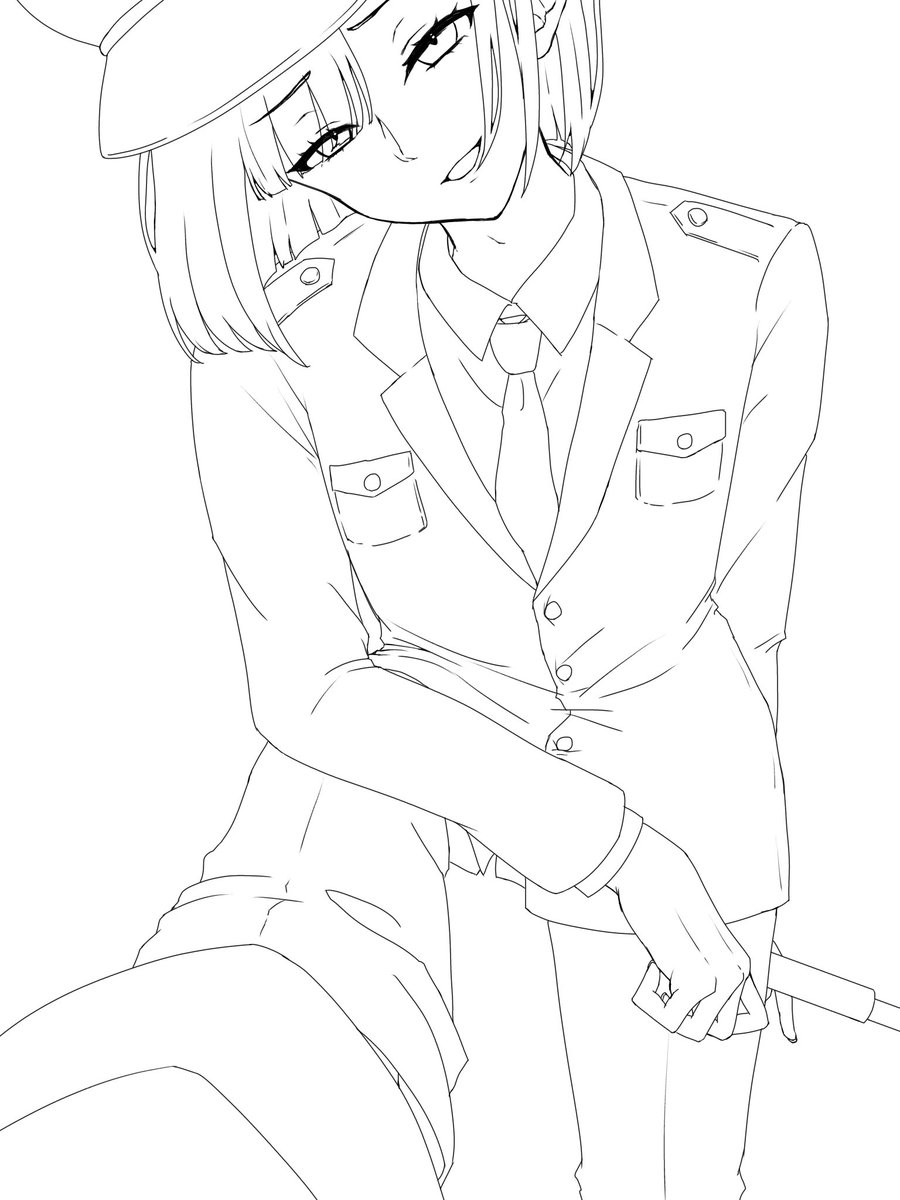 fmn82k's tweet photo. 警察踏みつけカズサ男性制服バージョン描かせて頂きました、ゲスい嘲笑してほしい

途中で構図変えたので塗らない方が良かったまである

 #序列一位FA https://t.co/Iou0N8LcOF