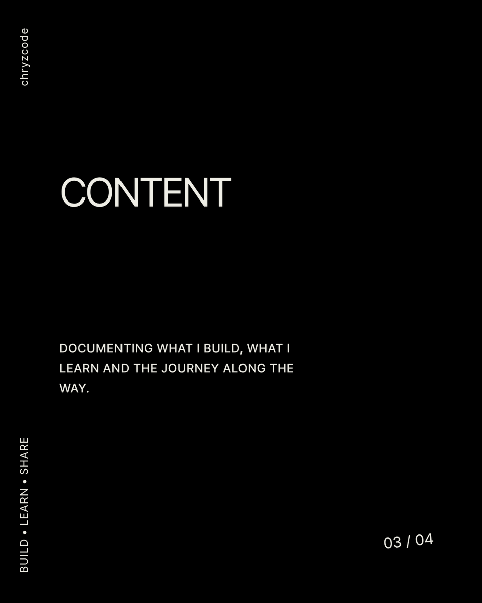 chryzcode's tweet photo. A little look at what I'm focused on right now.
Building. Learning. Creating.
#SoftwareDeveloper #ContentCreator #DeveloperLife #chryzcode https://t.co/rl92RSazYE