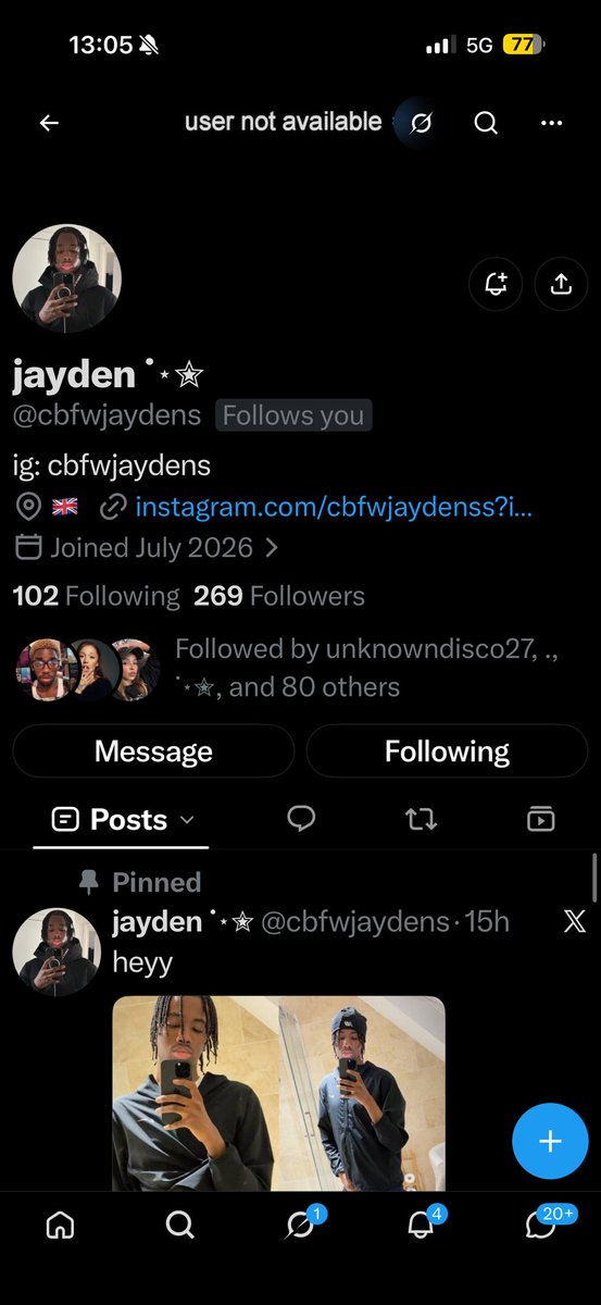 jaydenisout's tweet photo. My new page @cbfwjaydens I’m out peace and love guys 🖤 https://t.co/4XwiyDoezv