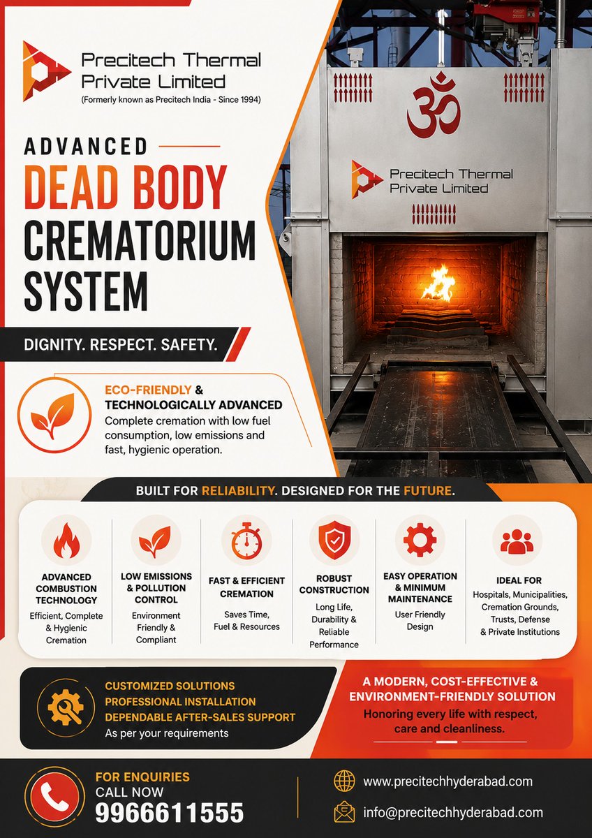 precitech_ltd's tweet photo. We are the manufacturers of
#steam boiler
#Incinerator
#Hot air generator
#Hot water Generator
#Thermic Fluid Heater
#Cremation Furnace
#Fuel free incinerator
#Sanitary Napkin Incinerator
And also supply Thermic fluid oil
https://t.co/fmgRBiugLk
9985235222/9966611555 https://t.co/zF8SRdp6cx