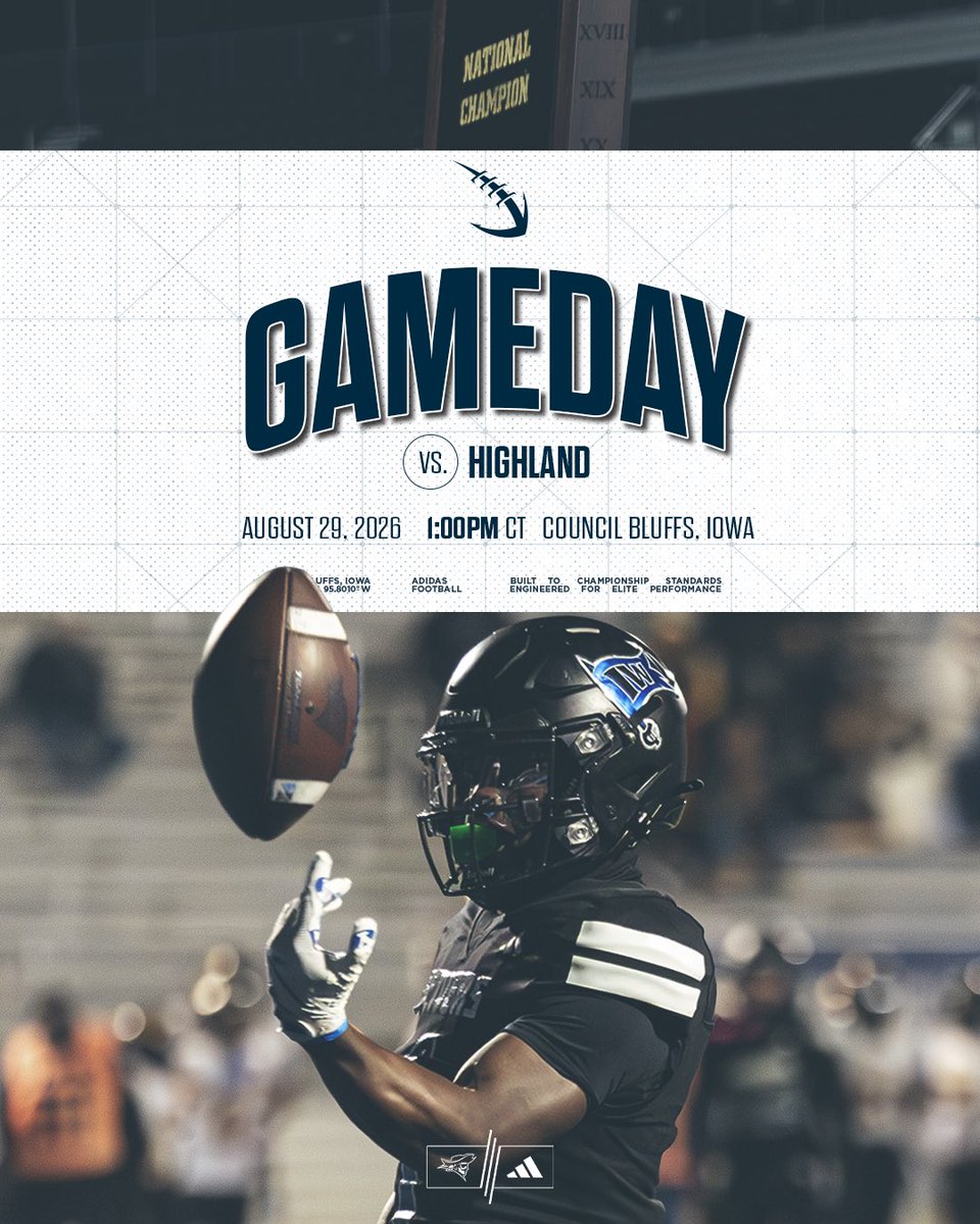 ReiverFootball's tweet photo. SZN 18 Loading … 📶

📍: Titan Stadium | Lewis Central HS
📺: https://t.co/a3pJwA764P
📻: @897theriver 
🎟️: $15 at the gate

#DefendTheShip 🏴‍☠️ https://t.co/5QETdbxle9
