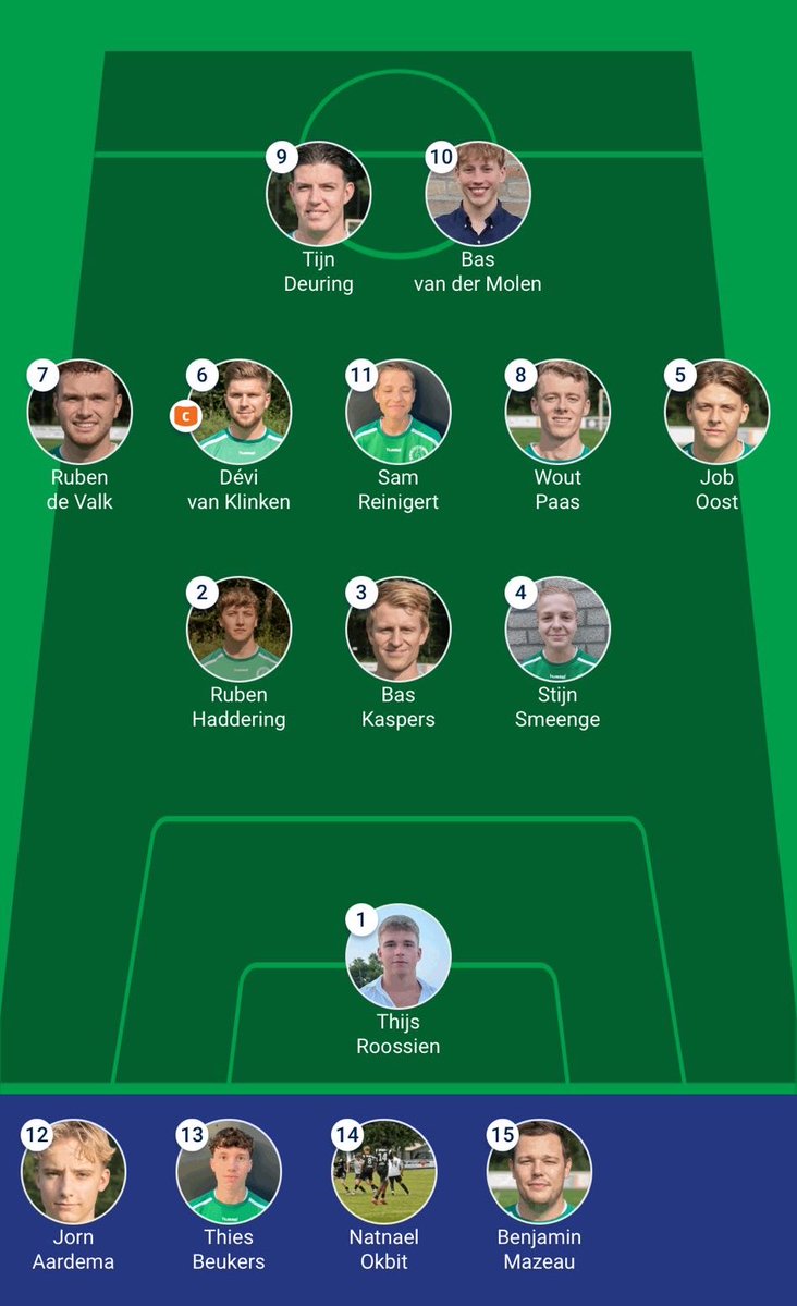 SVBorger0599's tweet photo. 🟢⚪️ L I N E - U P

Dit is de opstelling van @JongBorger tegen @vv_hoogezand 2. Aftrap: 14.30 uur op Sportpark de Drift.

#BorgerLeeft💚 https://t.co/BAeESI4i3J