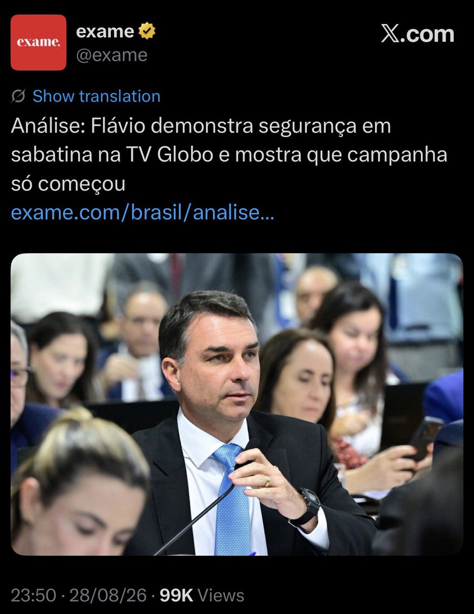 Maxcardoso's tweet photo. Que o Flávio foi bem ontem, todo mundo sabe, mas a revista exame confessar isso em um artigo é algo inesperado.
Será que eu acordei hoje em um universo paralelo? https://t.co/AuiDY5aTA5