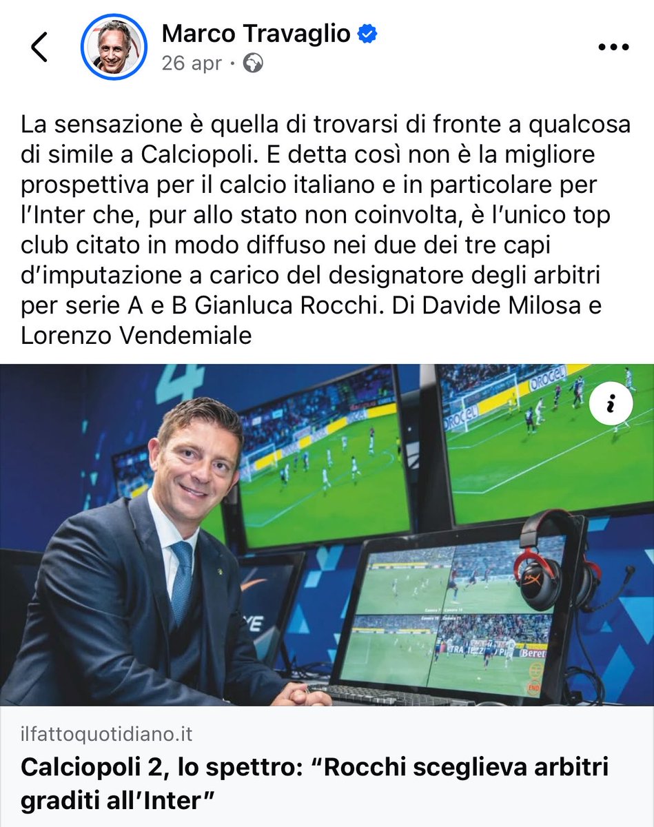 simonerazzurr96's tweet photo. @MarcoCento38849 Sì ma Travaglio è anche questo, quindi aveva tutto l’interesse nel non prendere in giro i propri lettori, visto che pensava che eravamo di fronte a una cosa simile a calciopoli https://t.co/naz9IIpqFT