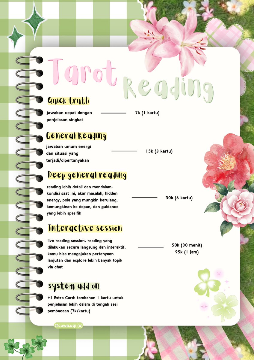 cuwicuqi's tweet photo. @venusabangsa Haloo kakak maniss, bisa banget nih baca tarot sama Yue! Avail all packages, welcome to all topics, mostly resonate, suuuper friendly, tidak pakai AI, fast reading without inrush fee 🍀🫰 https://t.co/okAp1NJZvU