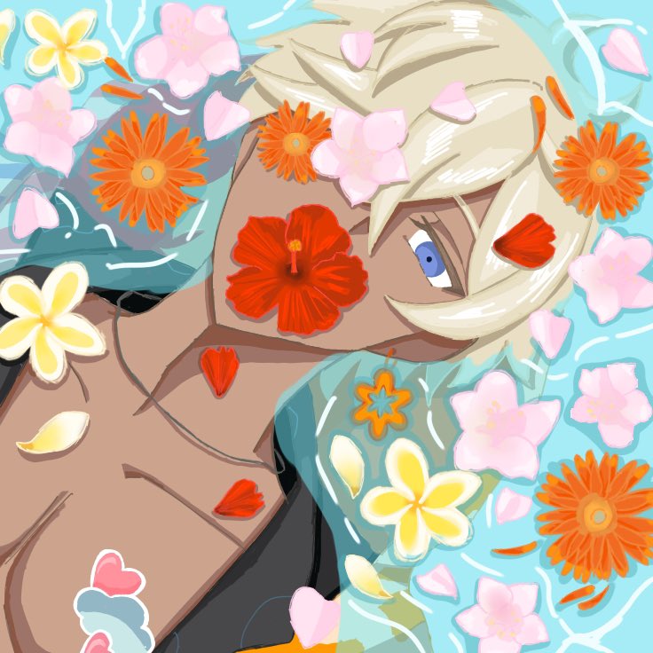 Sian__411's tweet photo. ほんとは誕生日までに仕上げるつもりではあった
お花大変だったぜぃ_:(    _ ́ω`):_

（※トレス素材使用）

#Fragari_Art https://t.co/rHMejrmDEF