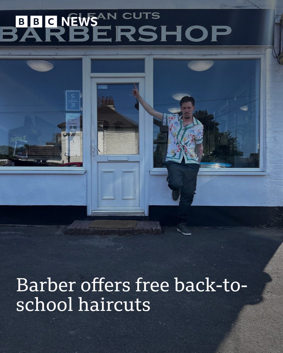 BBCSurrey's tweet photo. A barber in Guildford is offering free back-to-school haircuts, stationery and school essentials to help families facing rising costs.
 
More here: https://t.co/XDQu1YfHPj https://t.co/RTw2jGiNr9