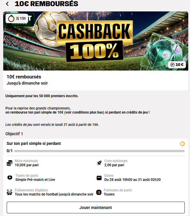 astuces_paris's tweet photo. 🟢Unibet : +5.33€ minimum assurés quelque soit le résultat

Les bets sont dispos ici : https://t.co/L81HWVfLWK

💰Déjà + 7 305€ net en 28 mois 

💸 Optis des promos ANJ 100% safe
💰 Conversions de Freebets 
⚡ Notifs Cotes Boostées

❤️ et ↪️ pour de vraies optimisations https://t.co/M0xzPz1FLi
